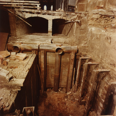 1978: Demolition of a 19th-century heating plant under the cathedral